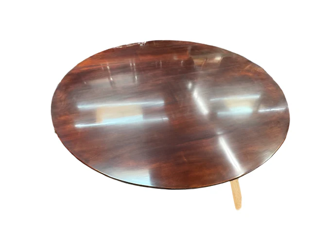 AF1-014: ANTIQUE EARLY 20th CENTURY ENGLISH REGENCY STYLE MAHOGANY 60" DIAMETER DINING TABLE - Image 11