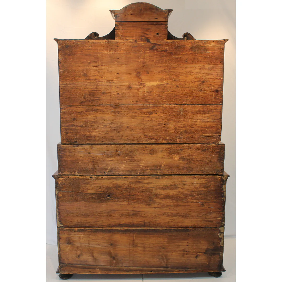 AF5-332: Antique Late 18th Century Dutch Marquetry Bombe Secrétaire - Image 11